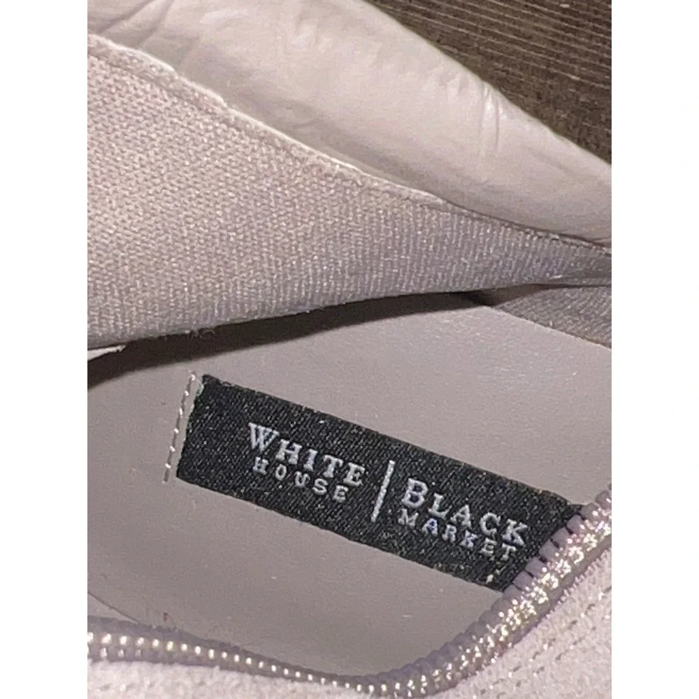 White‎ House Black Market Suede Leather Fold Over the KneeTall Boots Gray 7.5M